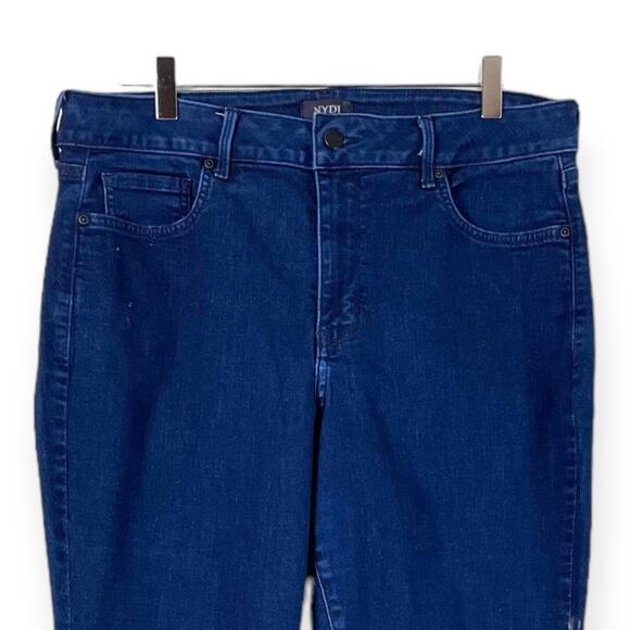NYDJ Jeans Marilyn Straight Leg Dark Wash Mid Rise Slimming Women’s Size 14W - Picture 3 of 7
